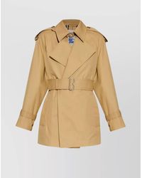 Burberry - Cotton Double-Breasted Belted Trench Jacket - Lyst