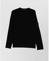 Stone Island - Wool Sweater Ribbed Crew-Neck - Lyst