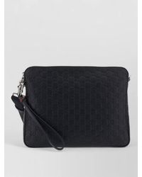 Gucci - Emblem Shoulder Bag Gg Pattern Leather - Lyst