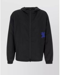Burberry - Nylon Jacket Featuring Hood And Elastic Cuffs - Lyst