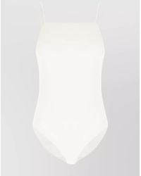 Max Mara - Silk Bodysuit With Adjustable Straps And Back Tie - Lyst
