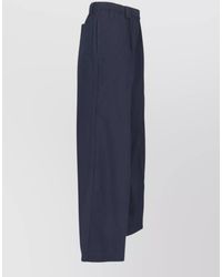 Aspesi - Wide Leg Trousers Back And Side Pockets - Lyst