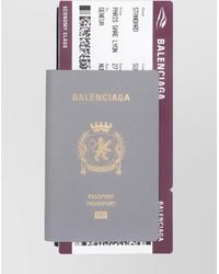 Balenciaga - Leather Passport Wallet - Lyst