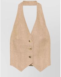Max Mara - Sauro Sleeveless V-Neck Halterneck Jacket - Lyst