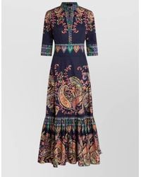 Etro - Patterned Maxi Dress - Lyst