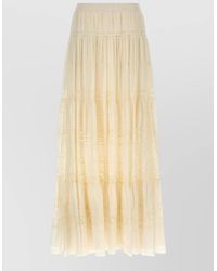 Ermanno Scervino - Cotton Lace Insert Full Skirt - Lyst