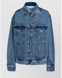 Palm Angels - Denim Jacket With Jungle Insert - Lyst