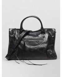 Balenciaga - Tote Bag Textured Leather Top Handles Strap - Lyst