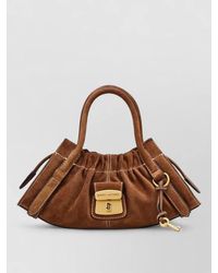Marc Jacobs - The Satchel Small Suede Leather Shoulder Bag - Lyst