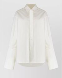 MM6 by Maison Margiela - Cotton Long-Sleeve Shirt - Lyst