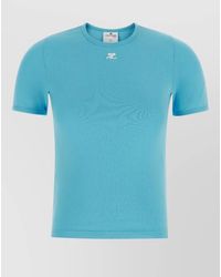Courreges - Cotton Logo Patch Short-Sleeve T-Shirt - Lyst