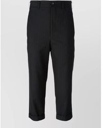 Comme des Garçons - Cropped Wide Leg Trousers Pinstripe Design - Lyst