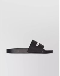 Balenciaga - Rubber Sole Open Toe Logo Pool Slides - Lyst