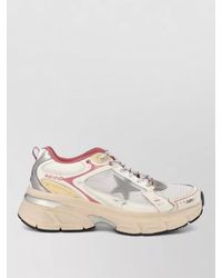 Golden Goose - Leather Mesh Low-Top Sneakers - Lyst