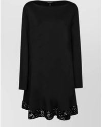 Emporio Armani - Boat Neck Long Sleeve Midi Nightdress - Lyst