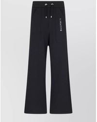 Balmain - Straight Trousers With Drawstring And Pockets - Lyst