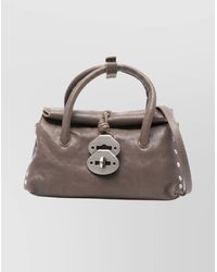 Zanellato - Studded Calf Leather Shoulder Bag - Lyst