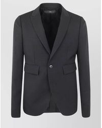 SAPIO - Wool Single Breasted Blazer Jacket - Lyst
