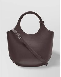 Courreges - Medium Leather Tote Bag With Adjustable Strap - Lyst