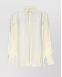 Saint Laurent - Striped Silk Shirt - Lyst