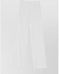 Emporio Armani - Cady Straight Leg Tailored High Waist Trousers - Lyst