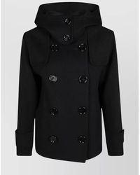 Max Mara - Short Picot Coat With Hood And Pockets - Lyst