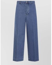 Bottega Veneta - High Rise Straight Leg Utility Denim Trousers - Lyst