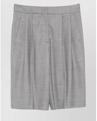 Loulou de Saison - Bermuda Shorts With Tailored Pleated Design - Lyst