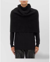 Rick Owens - Alpaca Wool Hooded Cowl Cape - Lyst