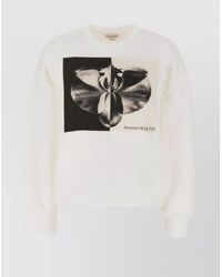 McQueen - Cotton Printed Sweatshirt - Lyst