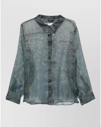Haikure - Maya Silk Long Sleeve Printed Shirt - Lyst