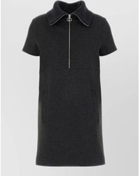 Gucci - Stretch Jersey Dress Short Sleeves High Collar - Lyst