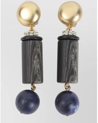 Giorgio Armani - Crystal Embellished Clip On Earrings - Lyst