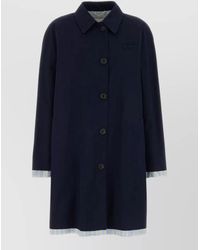 Miu Miu - Cotton Single Breasted Trench Coat - Lyst