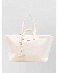 A.P.C. - Drummer Canvas Tote Bag Dual Handles - Lyst