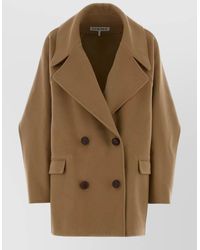 Loewe - Wool Coat Double Breasted Wide Lapels - Lyst