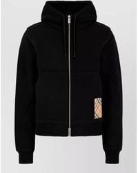 Burberry - Cotton Sweatshirt Jacket - Lyst