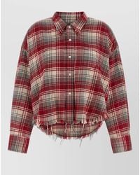 R13 - Plaid Shirt Jacket Long Sleeves Collar - Lyst