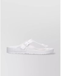 Birkenstock - Heeled Sandals With Open Toe And Textured Sole - Lyst