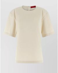 Thelatest - Dean Short Sleeve Round Neck Top - Lyst