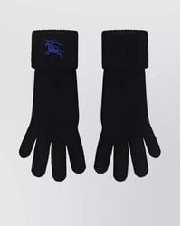 Burberry - Cashmere Knit Gloves Logo Detail - Lyst