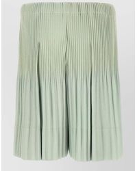 Homme Plissé Issey Miyake - Pleated Wide-Leg Bermuda Shorts - Lyst