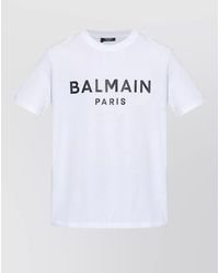 Balmain - Cotton Regular-Fit Logo-Print T-Shirt - Lyst