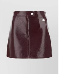 Courreges - Vinyl Flared Mini Skirt - Lyst