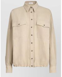 Brunello Cucinelli - Viscose Linen Relaxed-Fit Shirt - Lyst