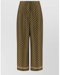 Max Mara - Mstottelia Cropped Trousers Patterned Belt Loops - Lyst