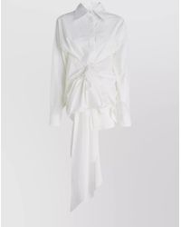 Quira - Cotton Oversized Draped Shirt - Lyst