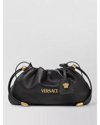 Versace - Tag Mini Leather Clutch Bag - Lyst