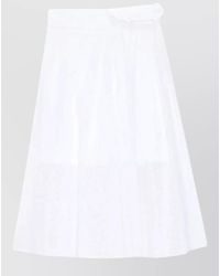 MSGM - A Line High Waist Midi Pleated Skirt - Lyst