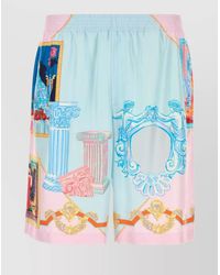 Versace - Silk Shorts With Refined Silhouette - Lyst